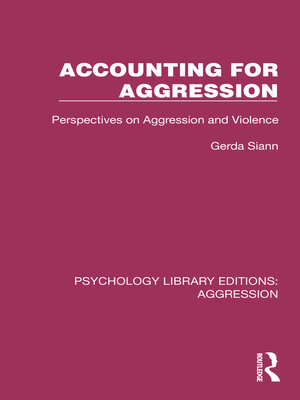 cover image of Accounting for Aggression
